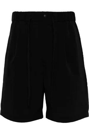 Snow Peak Logo-print velvet shorts