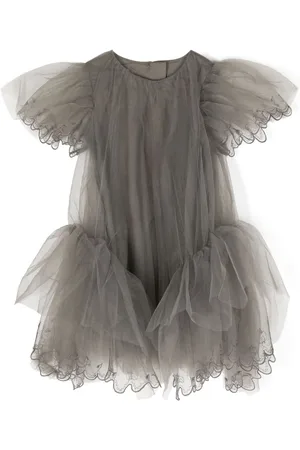 JNBY by JNBY Lace-trimmed tulle dress