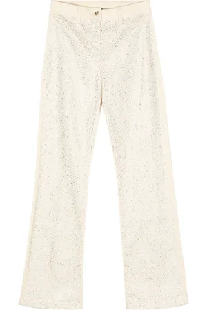 Patrizia Pepe Rhinestone-embellished flared jeans