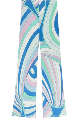 Puccini Iride-Print flared trousers