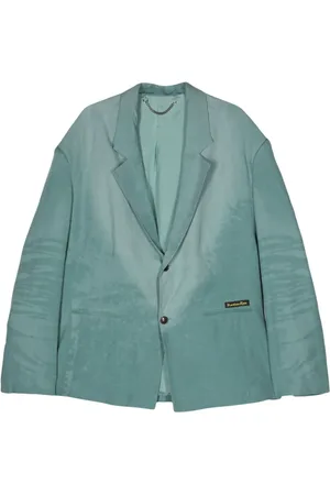 MARTINE ROSE Bleached-effect poplin blazer
