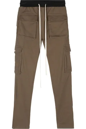 MOUTY Logo-embroidered drawstring cargo trousers