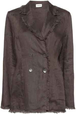 P.A.R.O.S.H. Double-breasted linen blazer
