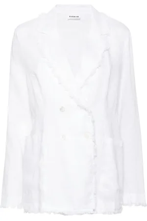 P.A.R.O.S.H. Double-breasted linen blazer
