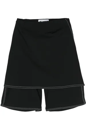 SUNNEI Skirt-overlay knee-leng shorts