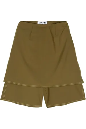SUNNEI Skirt-overlay knee-leng shorts