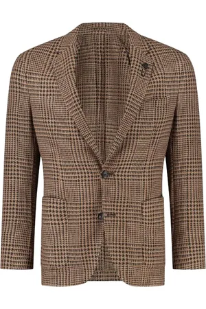 LARDINI Brooch-detail single-breasted blazer
