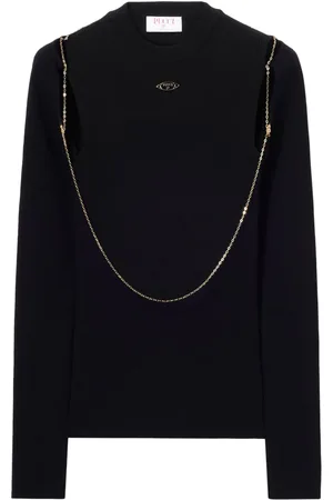 Puccini Chain-embellished rib-knit top