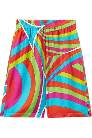 Puccini Iride-print silk shorts