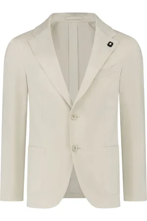 LARDINI Brooch-detail single-breasted blazer