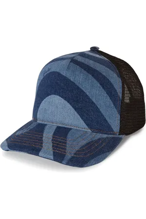 Puccini Marmo-print denim trucker cap
