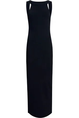Khaite MEDIA OPEN BACK SLEEVELESS MIDI DRESS