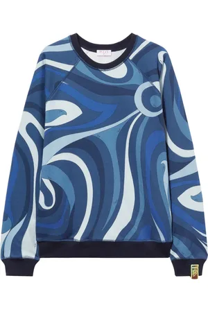 Puccini Marmo-print cotton sweatshirt