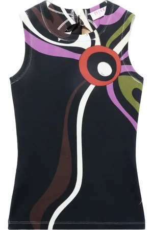 Puccini Marmo-print tank top
