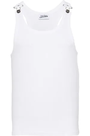 Jean Paul Gaultier Ribbed-knit cotton tank top