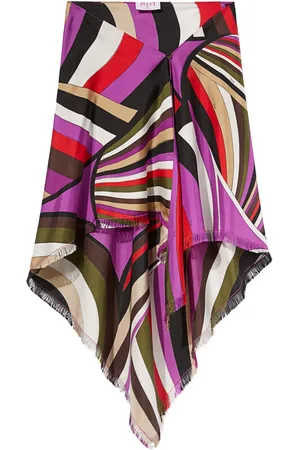 Puccini Iride-print silk skirt