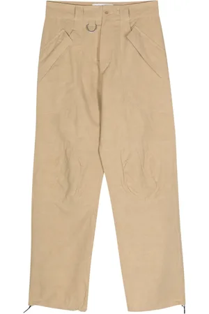 RANRA Slub-texture straight trousers