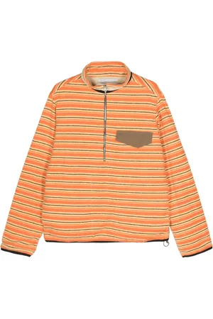 RANRA Striped half-zip sweatshirt