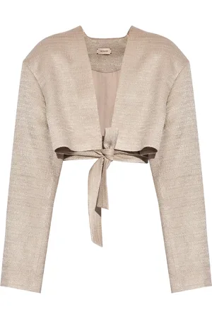 The Mannei Tied-waist cropped jacket