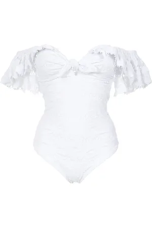 AMIR SLAMA Texture ruffled swimsuit
