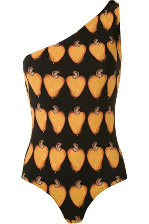 AMIR SLAMA Printed one shoulder swimsuit