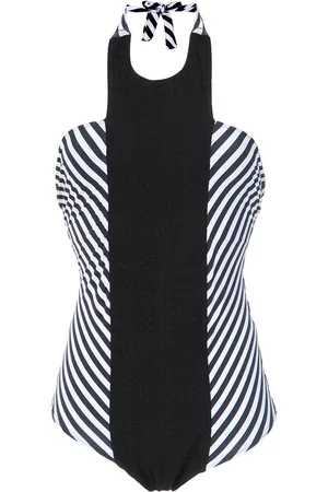 AMIR SLAMA Striped swimsuit