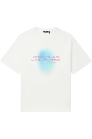 FIVE CM Slogan-embroidered cotton T-shirt