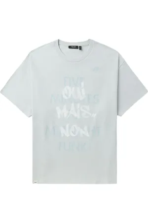 FIVE CM Slogan-print cotton T-shirt