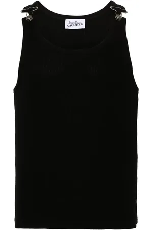 Jean Paul Gaultier Ribbed-knit cotton tank top