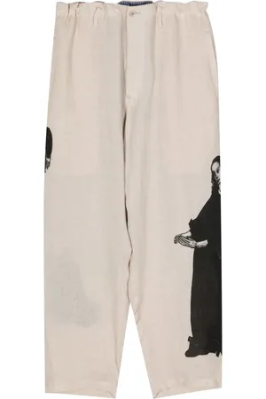 YOHJI YAMAMOTO U-Lady print tapered trousers