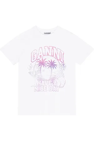 Ganni Logo-print cotton T-shirt
