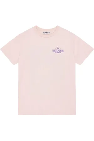 Ganni Logo-print cotton T-shirt