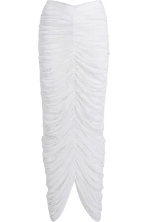 Khaite Laure ruched silk skirt