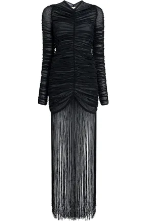 Khaite Guisa ruched fringed dress