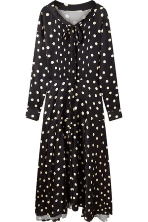Stella McCartney Polka-dot drop-shoulder maxi dress