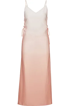 HUGO BOSS Gradient-effect satin midi dress