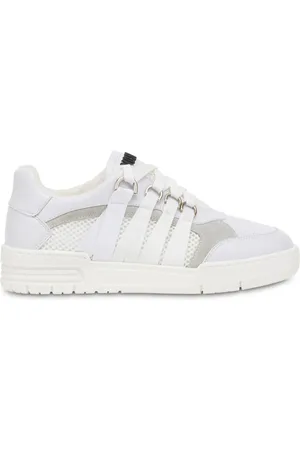 Moschino Logo-tape leather sneakers
