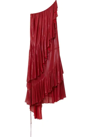 Burberry One-shoulder ruffled dress