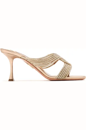 Aquazzura Gatsby 75mm embellished mules
