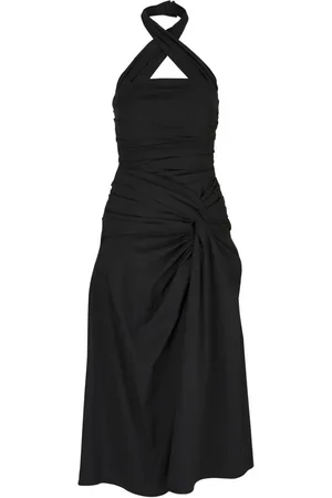 Carolina Herrera Gathered halterneck dress