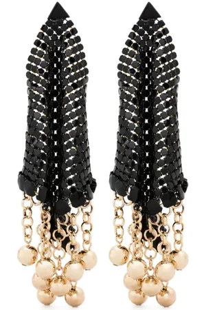 Paco rabanne Draped chainmail drop earrings