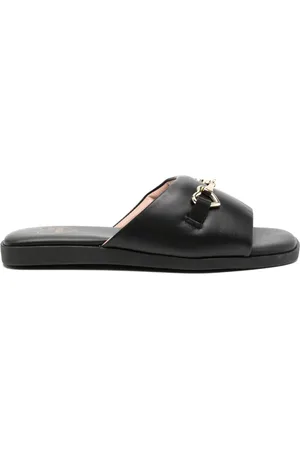 Moschino Buckle-detail leather sandals