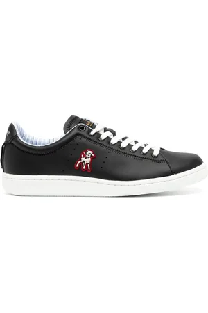 UNDERCOVER Logo-patch leather sneakers