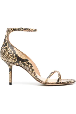 Francesco Russo 75mm snakeskin-effect leather sandals