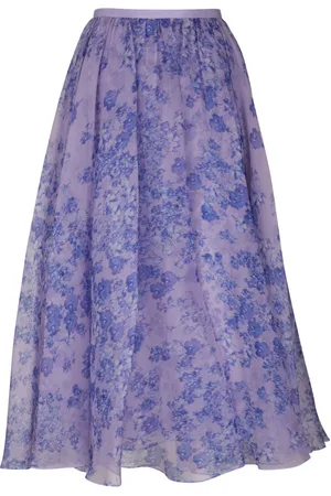 Rabanne graphic-print twisted skirt - Purple