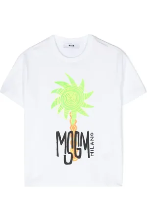 Msgm Graphic-print cotton T-shirt