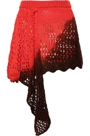 The Attico Ombr?? open-knit miniskirt