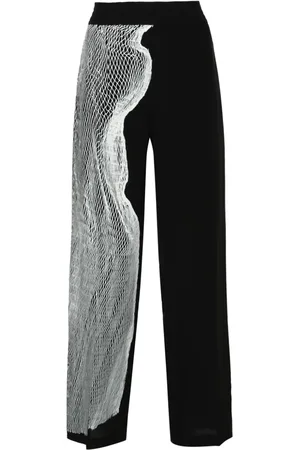 Victoria Beckham Graphic-print silk pajama trousers