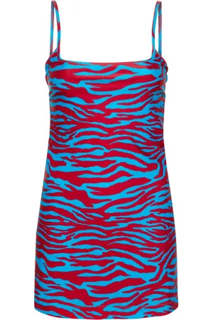 The Attico Zebra-print open-back minidress