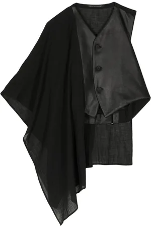YOHJI YAMAMOTO Asymmetric panelled leather vest